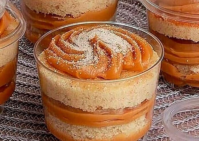 bolo no pote churros